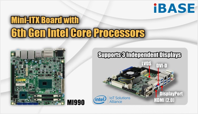 MI990 Mini-ITX motherboard