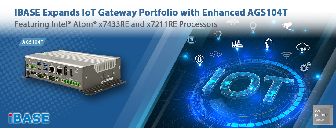 AGS104T fanless gateway computer is purpose-built for demanding industrial environments