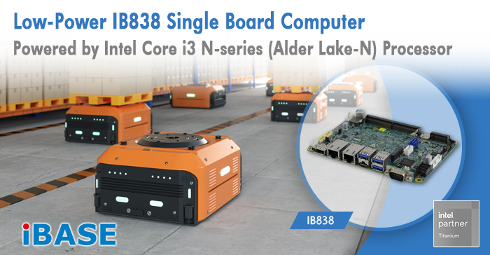 Low-Power IB838 Single Board Computer Powered by Intel Core i3 N-series (Alder Lake-N) Processor